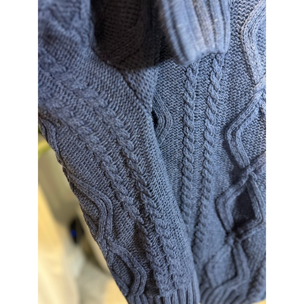 Princess Polly Blue Cable Knit Oversized Crew Neck Sweater L/XL - Picture 7 of 11